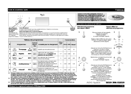 Whirlpool ADG SPACE NB Manuel utilisateur