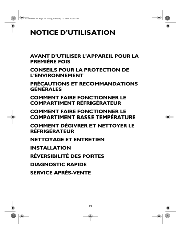 WBE 2311 A+W | PCB230A+ | SC230A+N | ARC 5570 A+W | ARC 5570 A+B | Mode d'emploi | Whirlpool TGA 2300 Manuel utilisateur | Fixfr