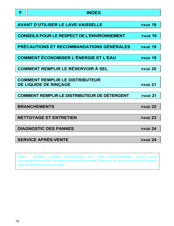 ADG 931/2 AV | ADG 940/WH | ADP 923/2 WH | ADG 931/2 NB | ADG 931/2 IN | ADG 931/2 WH | ADG 954/1 | Mode d'emploi | Whirlpool ADG 954/2 Manuel utilisateur | Fixfr