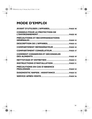 ARC 4314 | ARC 4324/AL | Mode d'emploi | Whirlpool ARC 4324/IX Manuel utilisateur | Fixfr