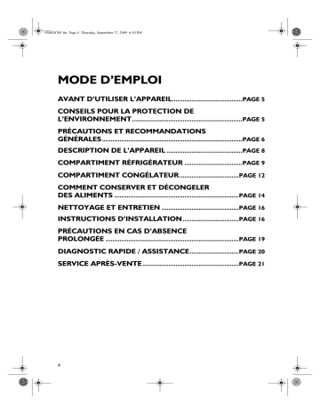 WBM 650/WH | WBM 550/IX | WBM 650/IX | Mode d'emploi | Whirlpool WBM 550/WH Manuel utilisateur | Fixfr