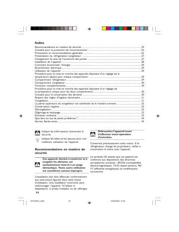 CBA 35 | SC 360 | CBB 37 | DC 350 | CBB 25 | SCB 350 | CBA 25 | CBB 35 | Mode d'emploi | Whirlpool SC 350 Manuel utilisateur | Fixfr