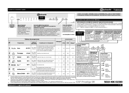 Whirlpool GSF PRESTIGE 9R Manuel utilisateur