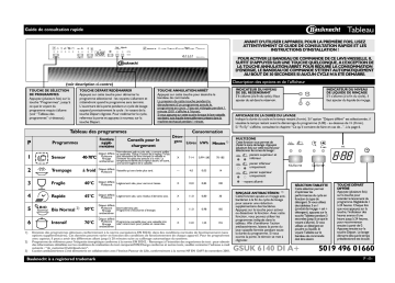 Mode d'emploi | Whirlpool GSUK 6140 Di IN A+ Manuel utilisateur | Fixfr