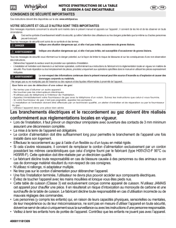 AKM 260/IX | AKM 260/NB | AKM 260/WH | Mode d'emploi | Whirlpool AKM 232/IX Manuel utilisateur | Fixfr