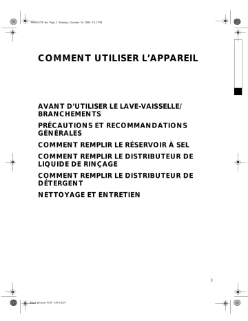 ADP 4530 WH | ADG 9442/1 | ADP 4650 WH | ADP 4540 WH | ADP 4535 WH | ADG 8502 NB | Mode d'emploi | Whirlpool ADP 4550 WH Manuel utilisateur | Fixfr