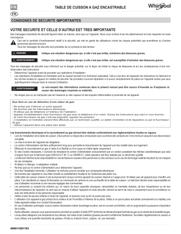 AKT 4000/MR | Mode d'emploi | Whirlpool AKT 555 MR Manuel utilisateur | Fixfr