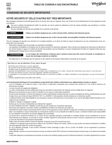 AKT 2000/MR | Mode d'emploi | Whirlpool AKT 2000 NB Manuel utilisateur | Fixfr