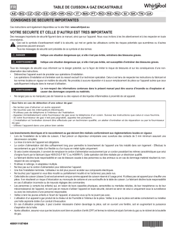 Mode d'emploi | Whirlpool GOR 6414/NB Manuel utilisateur | Fixfr