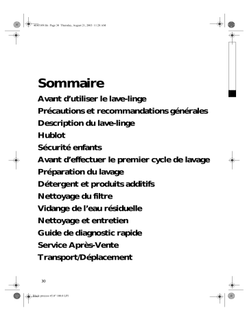 WAK 5550  G | WAD 6770 | WAD 6570 | WAK 5750 | WAS 4749/G | WAK 5752 | WAS 4549/G | Mode d'emploi | Whirlpool WAS 4349/G Manuel utilisateur | Fixfr