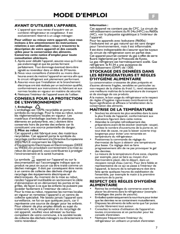 SC 299 IS | SC 299 | SC 297 | SC 261 | SC198 | Mode d'emploi | Whirlpool CFS 111 W Manuel utilisateur | Fixfr