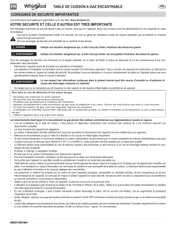 AKT 653/IX | AKT 653/WH | Mode d'emploi | Whirlpool AKT 653/NB Manuel utilisateur | Fixfr