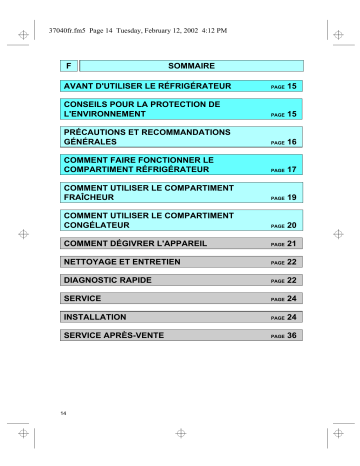 IK 261 TRIO.3 LI | Mode d'emploi | Whirlpool IK 261 TRIO.3 RE Manuel utilisateur | Fixfr