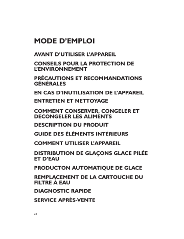 KSN 535 BIO OP IO | KSN PRIMELINE 4 IO | KSN 545 BIO OP IN | KSN PRIMELINE 5 IN | Mode d'emploi | Whirlpool KSN 5349 PL IO Manuel utilisateur | Fixfr