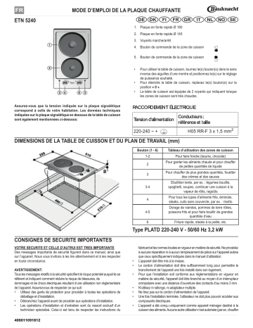 Mode d'emploi | Whirlpool ETN 5240 IN Manuel utilisateur | Fixfr