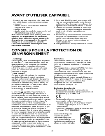 KRIE 3004/1/A+ | KVMF 9120/A++ | ARG 746/A+/5 | KVIE 3004/1/A+ | KVIF 2005/1/A++ | Mode d'emploi | Whirlpool ARZ 011/A+/5 Manuel utilisateur | Fixfr