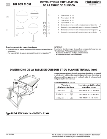 Mode d'emploi | Whirlpool HR 639 C CM Manuel utilisateur | Fixfr