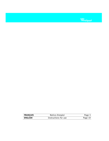 AWM 5087 | AWM 5090 | Mode d'emploi | Whirlpool AWM 5080 Manuel utilisateur | Fixfr