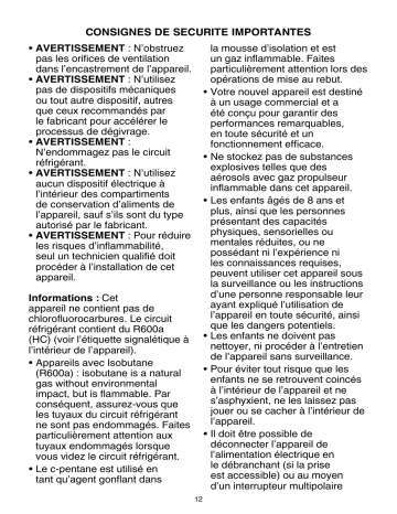 ACO 061 | ACO070 | Mode d'emploi | Whirlpool ACO060 Manuel utilisateur | Fixfr