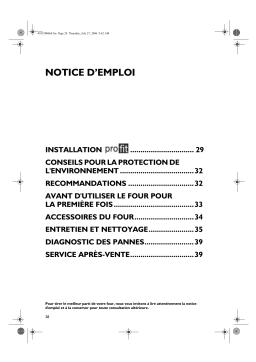 Whirlpool BLPE 7200 IN Manuel utilisateur