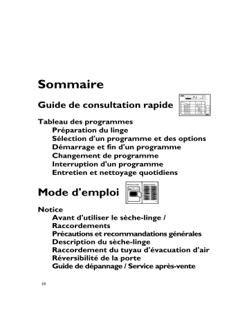 TRA 61260 | TRA 61250 | TRA 63560 | TRA 63500 | TRA 64560 | TRA 9566         BK | TRA 61200/1 | Mode d'emploi | Whirlpool TRA 61200 Manuel utilisateur | Fixfr