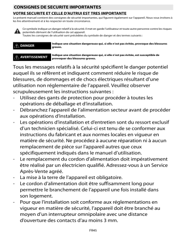 Mode d'emploi | Whirlpool BLVE 8200/PT Manuel utilisateur | Fixfr