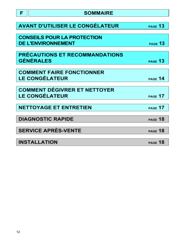 AFG 380/G-T | AFB 740 | Mode d'emploi | Whirlpool AFE 265/NE/G/01CV15 Manuel utilisateur | Fixfr