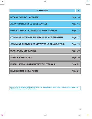 Mode d'emploi | Whirlpool AFG 065/B/WP Manuel utilisateur | Fixfr