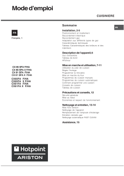 Whirlpool CX65SFA(W) F /HA Manuel utilisateur