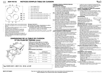 Mode d'emploi | Whirlpool AKM 907/NE/02 Manuel utilisateur | Fixfr