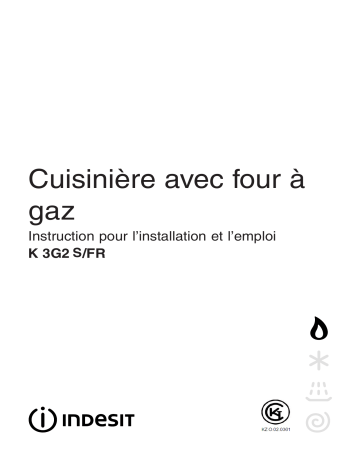 KN3G2S(X)/FR | Mode d'emploi | Indesit KN3G2S(W)/FR Manuel utilisateur | Fixfr