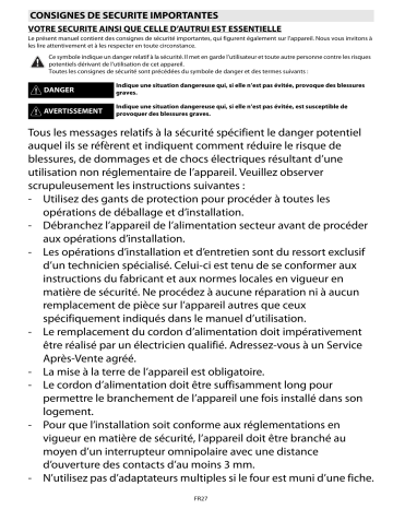 Mode d'emploi | Whirlpool BLV 8200/PT Manuel utilisateur | Fixfr