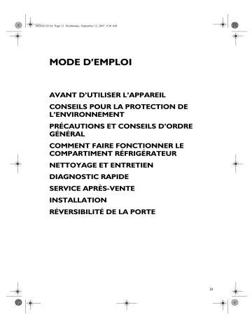 Mode d'emploi | Whirlpool KRA 118 Manuel utilisateur | Fixfr