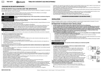 Mode d'emploi | Whirlpool TGV 5471 SW Manuel utilisateur | Fixfr