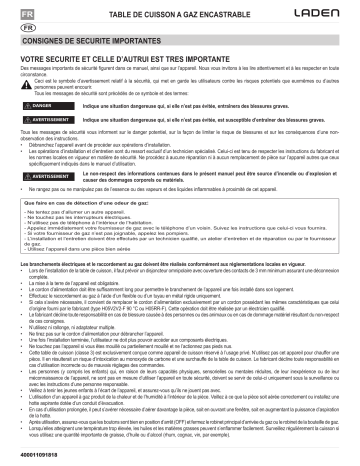 Mode d'emploi | Whirlpool PGV 500/NB Manuel utilisateur | Fixfr