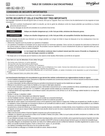 Mode d'emploi | Whirlpool GMA 7522/IXL Manuel utilisateur | Fixfr