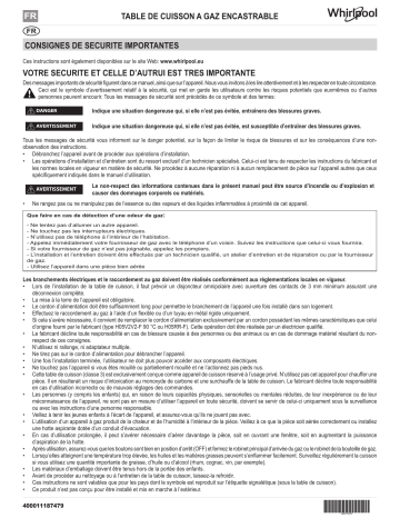 Mode d'emploi | Whirlpool AKT 5000/NB Manuel utilisateur | Fixfr