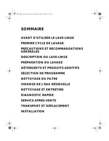 EV 1097 | EV 1081 | AWE 6722 | EV 1297 | EV 1292 | EV 1092 | AWA 6100 | Mode d'emploi | Whirlpool EV 1091 Manuel utilisateur | Fixfr