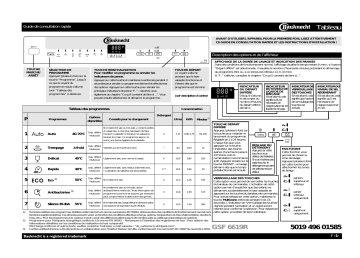 Mode d'emploi | Whirlpool GSF 6619R Manuel utilisateur | Fixfr