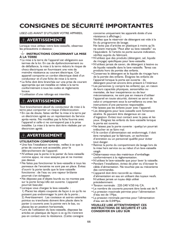 ADGU 862 WH | ADGU 883 IX | ADGU 872 WH | Mode d'emploi | Whirlpool ADGU 862 IX Manuel utilisateur | Fixfr