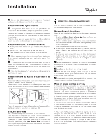 Mode d'emploi | Whirlpool ADG 462 Manuel utilisateur | Fixfr