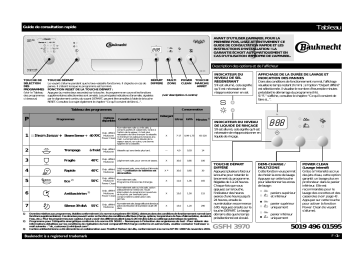 GSFH 3970 IN | Mode d'emploi | Whirlpool GSFH 3970 WS Manuel utilisateur | Fixfr