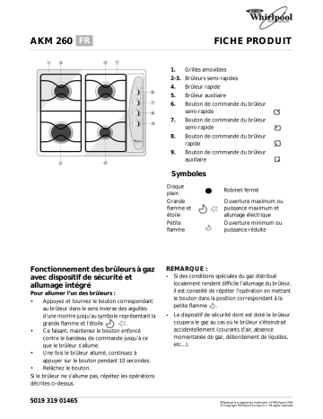 Mode d'emploi | Whirlpool AKM 260/IX Manuel utilisateur | Fixfr