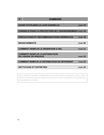 ADP 262 WH | Mode d'emploi | Whirlpool ADL 961 WH Manuel utilisateur | Fixfr