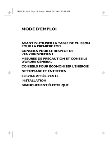 AKM 300/WH | EHM 1411 IN | EN 3482/2480 - 2 IN | Mode d'emploi | Whirlpool AKM 300/IX/01 Manuel utilisateur | Fixfr