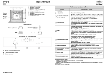 Mode d'emploi | Whirlpool OV C40 S Manuel utilisateur | Fixfr