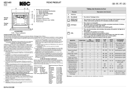 Whirlpool KEO 603 IX Manuel utilisateur