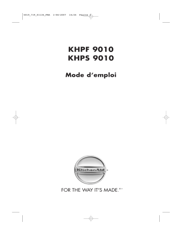 KHPF 9010/I | Mode d'emploi | Whirlpool KHPS 9010/I Manuel utilisateur | Fixfr