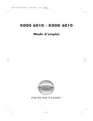 KDDS 6010 | Mode d'emploi | Whirlpool KDDD 6010 Manuel utilisateur | Fixfr