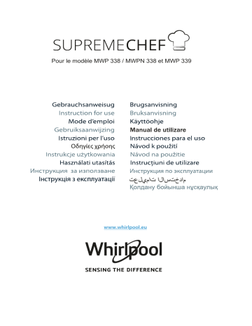 MWPN 339 SB | MWP 339 SB | Mode d'emploi | Whirlpool MWP 339 SW Manuel utilisateur | Fixfr